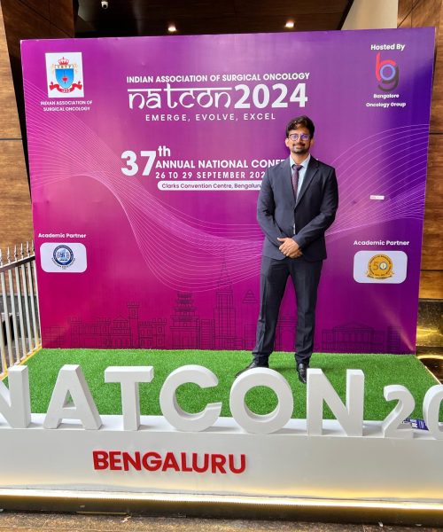 award winning surgical oncologist from Chennai at international oncology conference